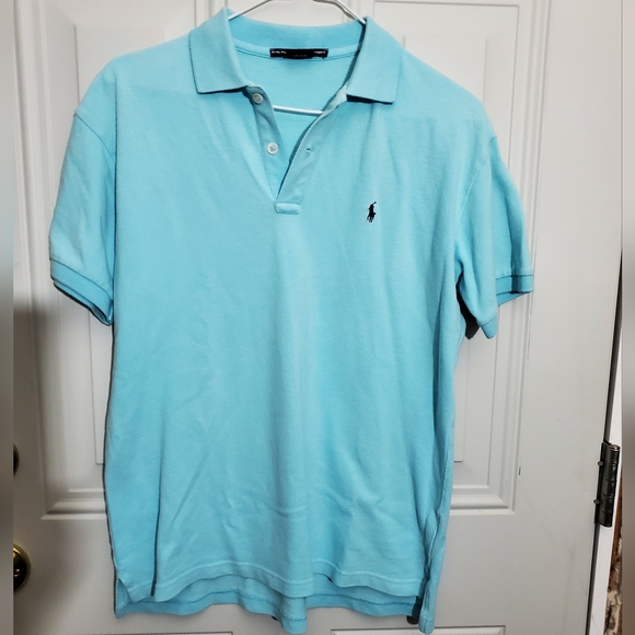 𝅺Polo Ralph Lauren Sport Polo Small Shirt Turquoise EUC - Picture 1 of 4